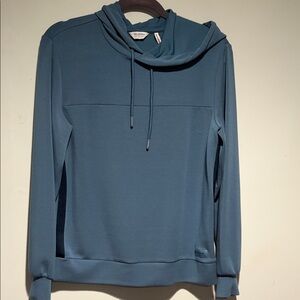 Peloton Blue Cowl Neck Sweater